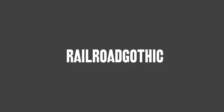 Fonte RailroadGothic