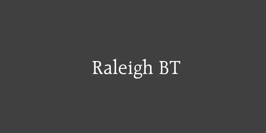 Fonte Raleigh BT