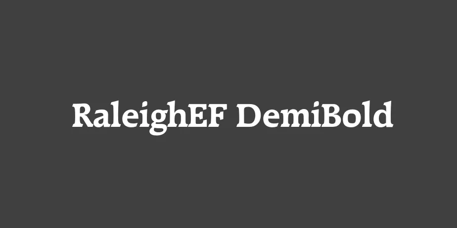 Fonte RaleighEF DemiBold