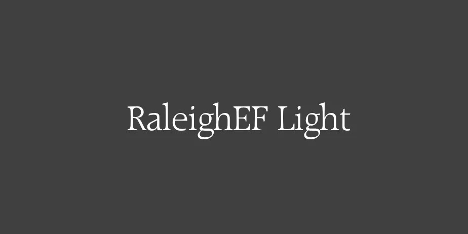 Fonte RaleighEF Light