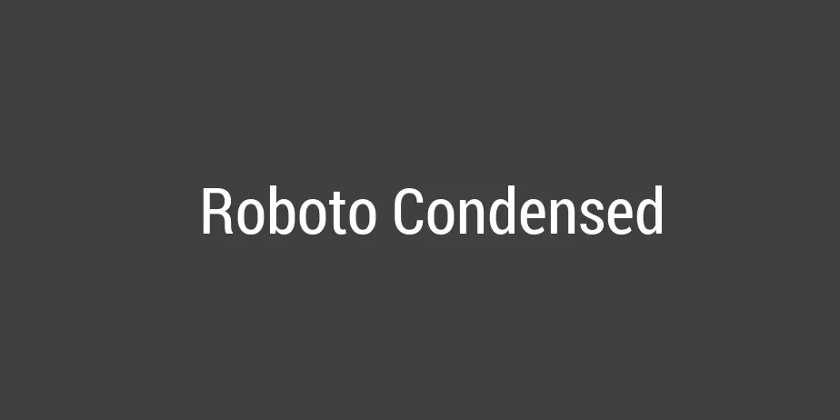 Fonte Roboto Condensed