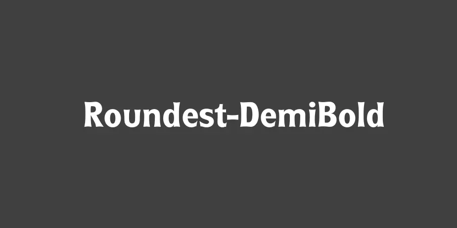 Fonte Roundest-DemiBold