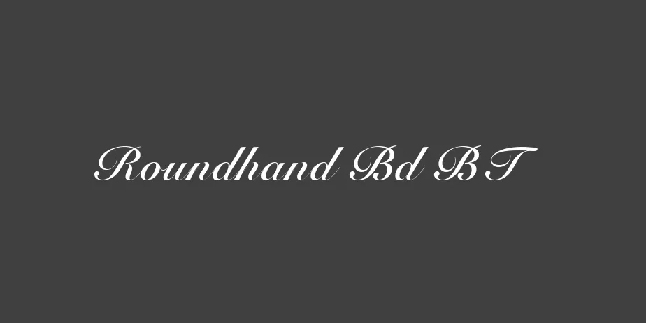 Fonte Roundhand Bd BT