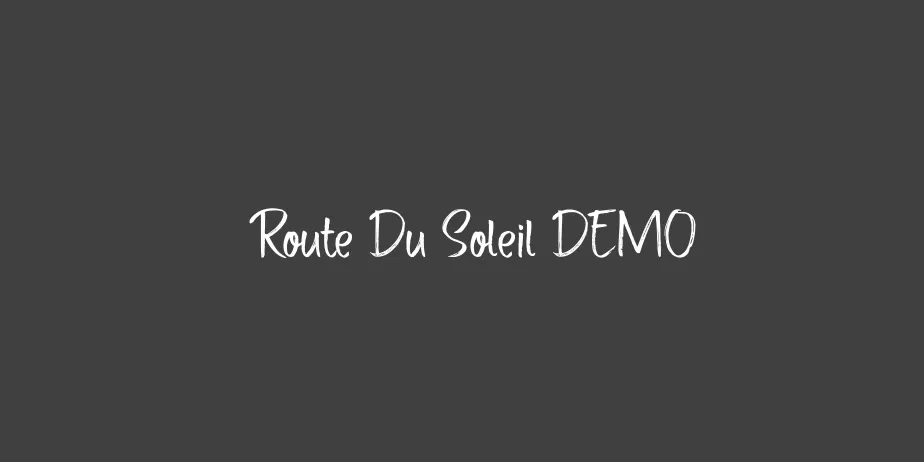 Fonte Route Du Soleil DEMO