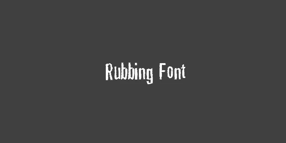 Fonte Rubbing Font