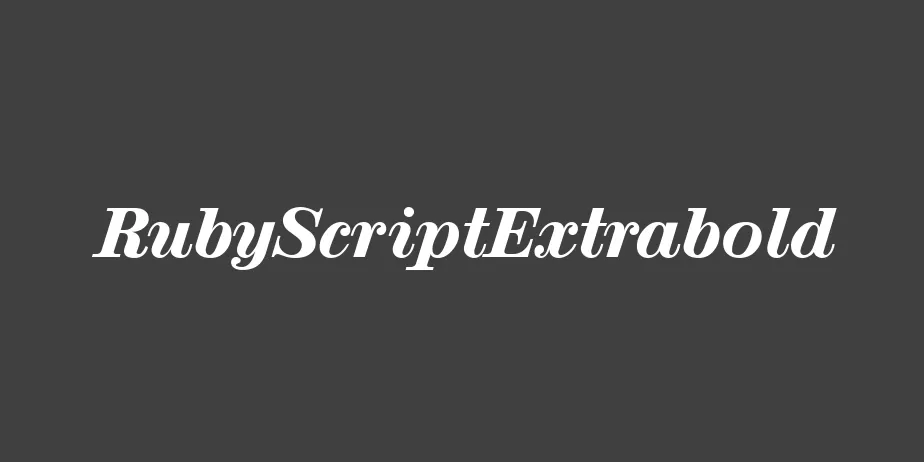 Fonte RubyScriptExtrabold