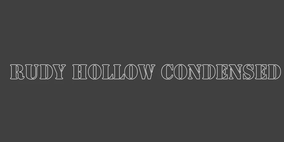 Fonte Rudy Hollow Condensed