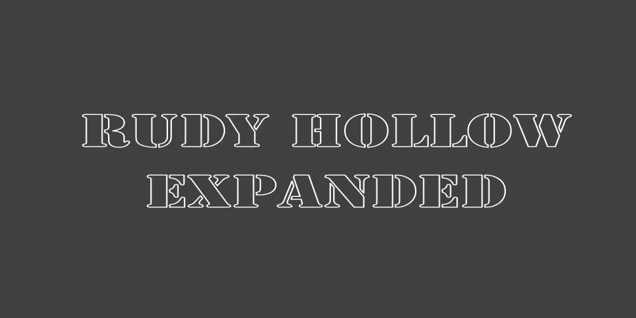 Fonte Rudy Hollow Expanded