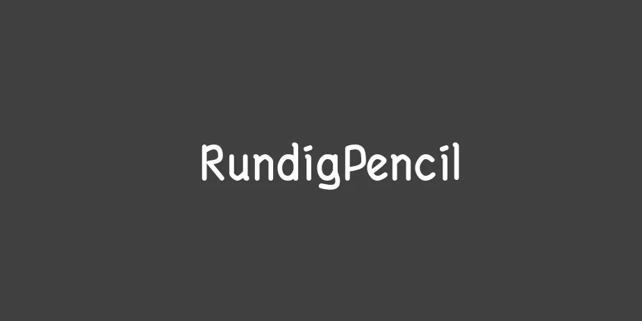 Fonte RundigPencil