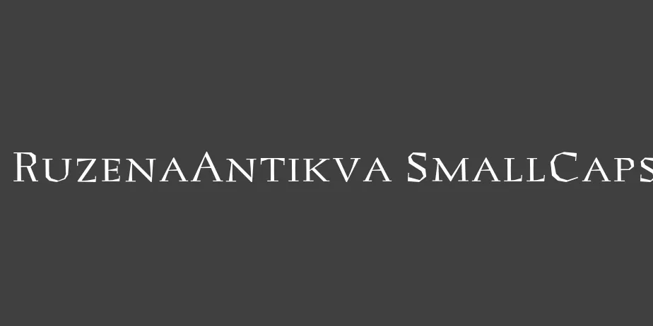 Fonte RuzenaAntikva SmallCaps