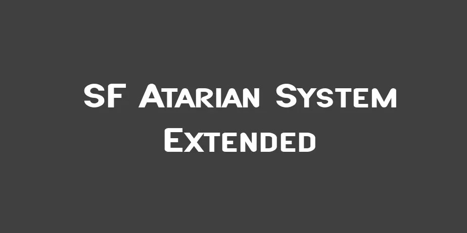 Fonte SF Atarian System Extended