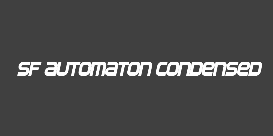 Fonte SF Automaton Condensed