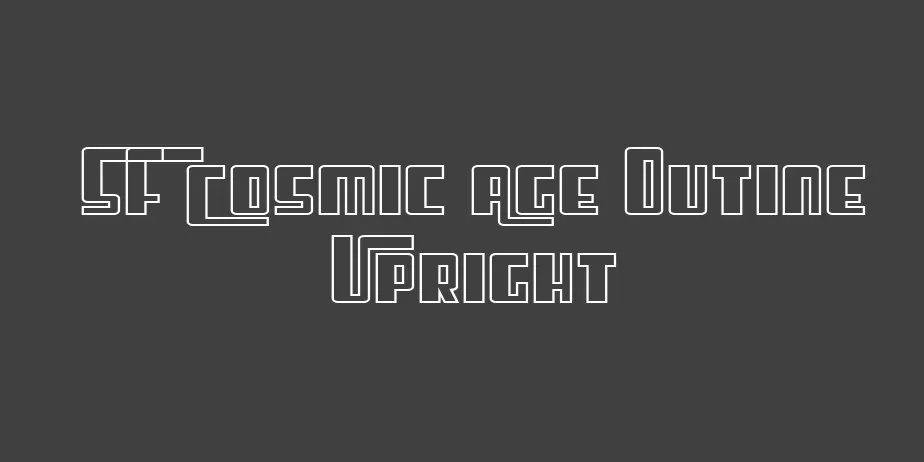 Fonte SF Cosmic Age Outine Upright