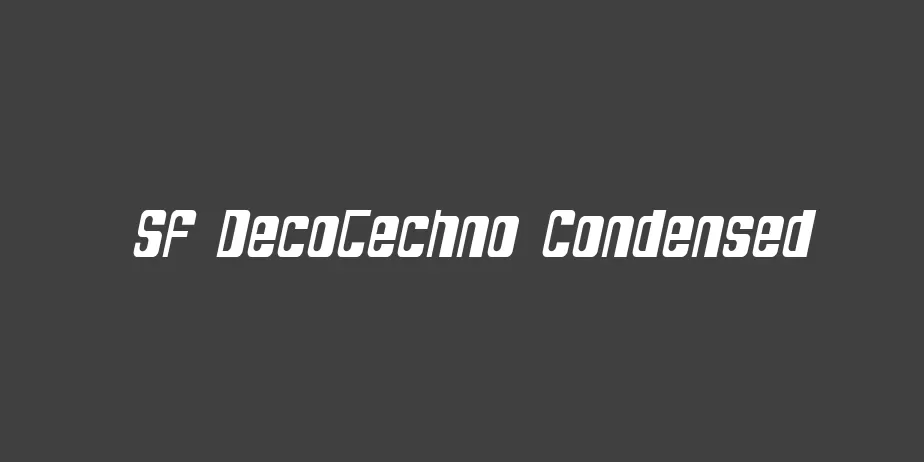 Fonte SF DecoTechno Condensed