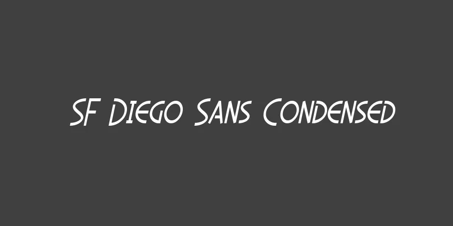 Fonte SF Diego Sans Condensed