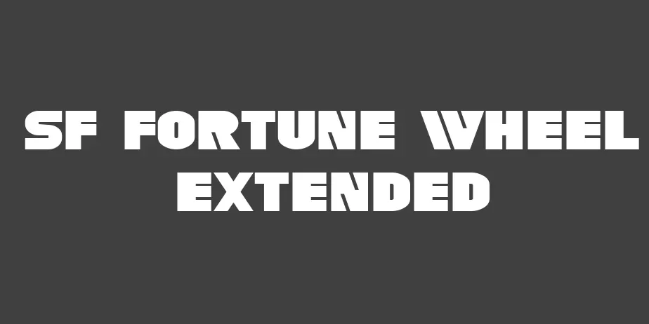 Fonte SF Fortune Wheel Extended