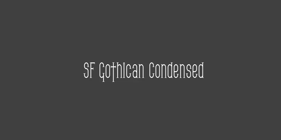 Fonte SF Gothican Condensed