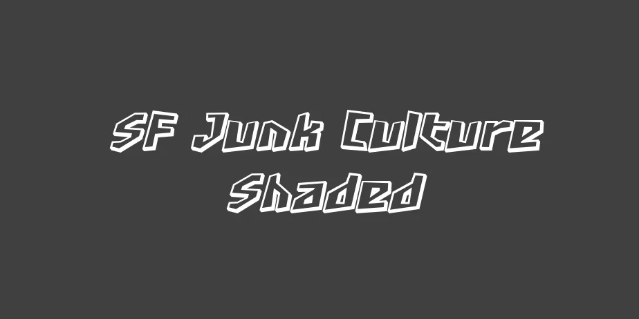 Fonte SF Junk Culture Shaded