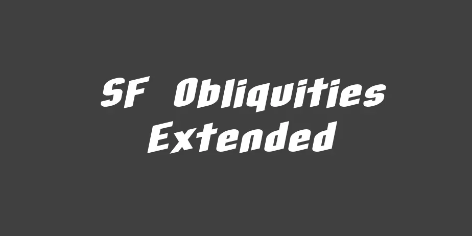 Fonte SF Obliquities Extended