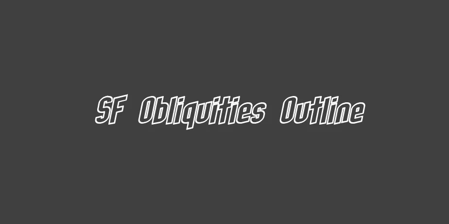 Fonte SF Obliquities Outline