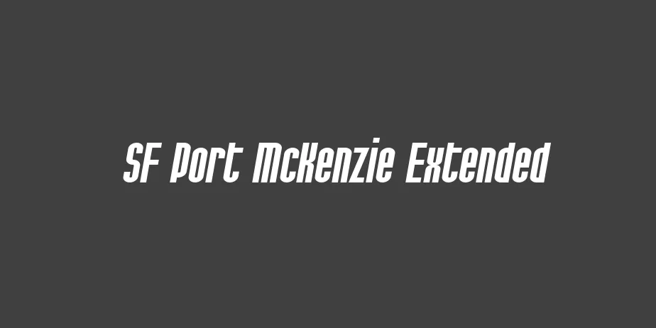 Fonte SF Port McKenzie Extended