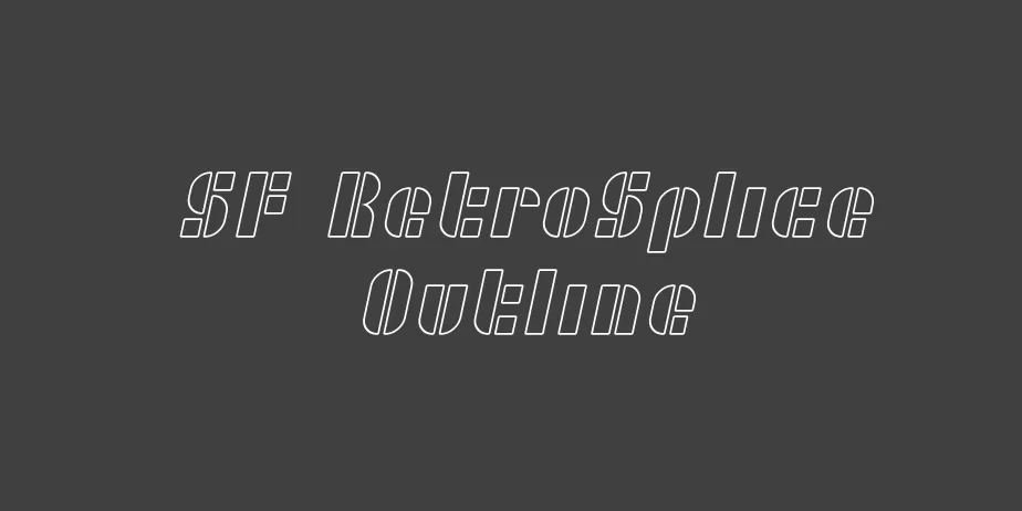 Fonte SF RetroSplice Outline