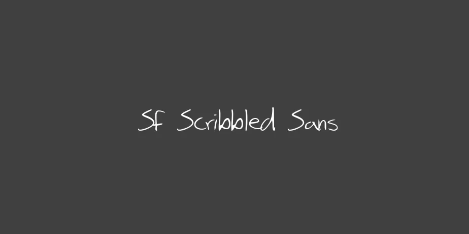 Fonte SF Scribbled Sans