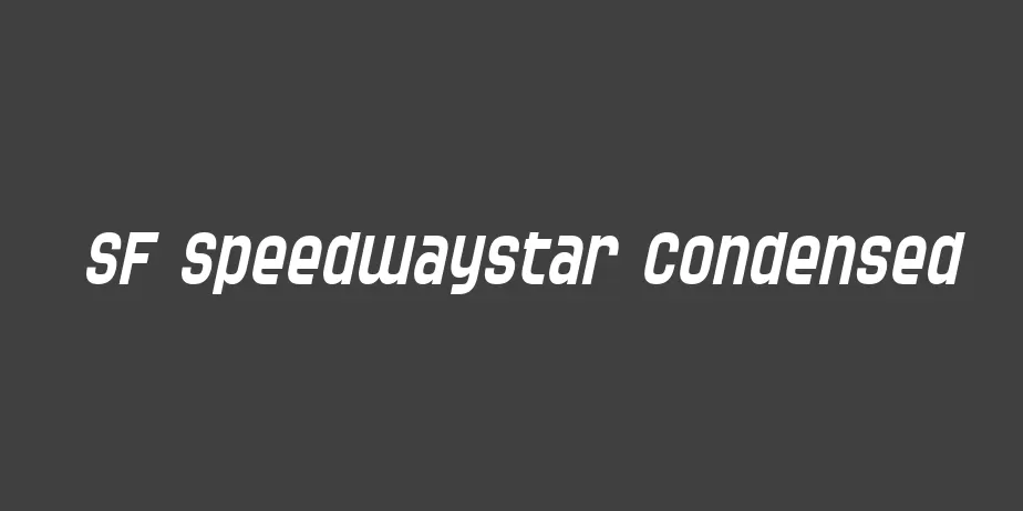 Fonte SF Speedwaystar Condensed