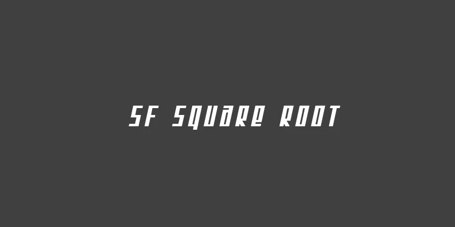 Fonte SF Square Root