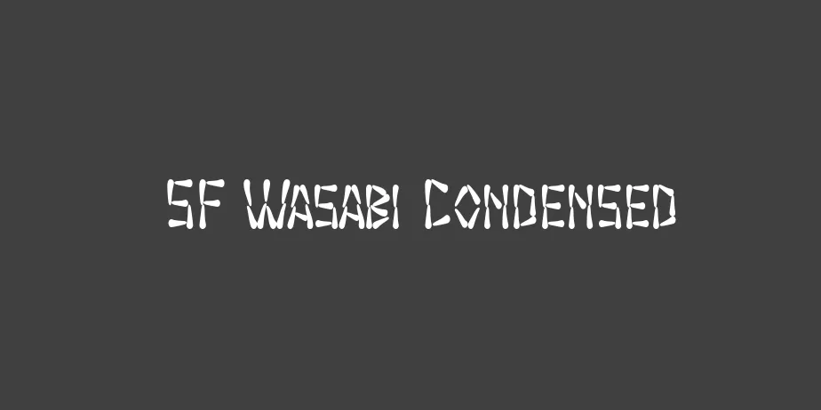 Fonte SF Wasabi Condensed