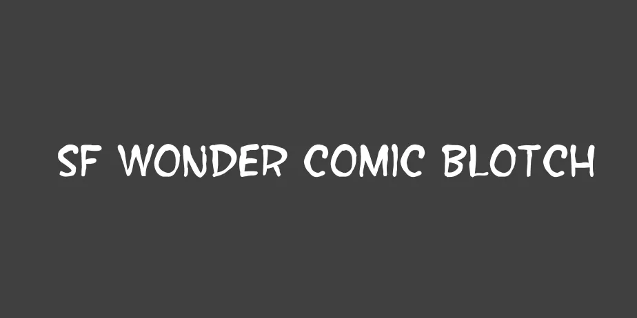 Fonte SF Wonder Comic Blotch