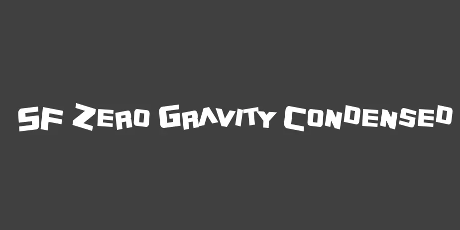 Fonte SF Zero Gravity Condensed