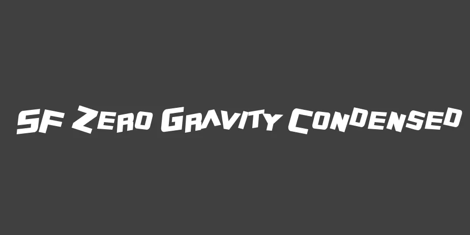 Fonte SF Zero Gravity Condensed