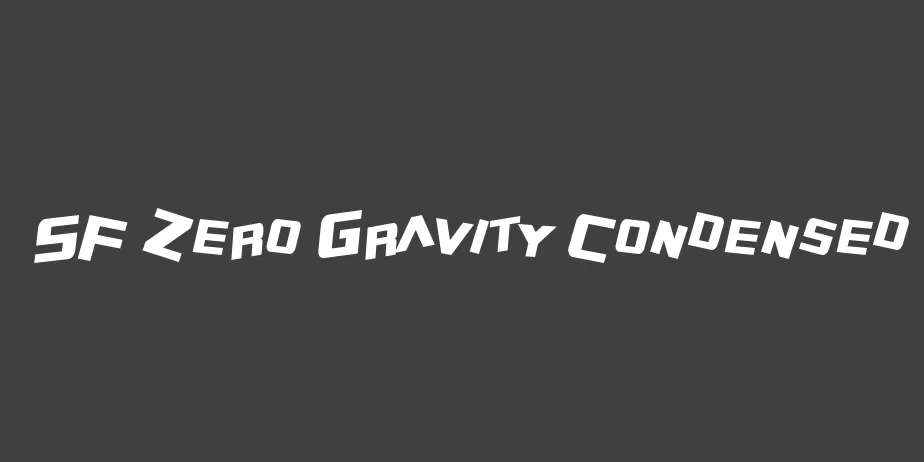 Fonte SF Zero Gravity Condensed