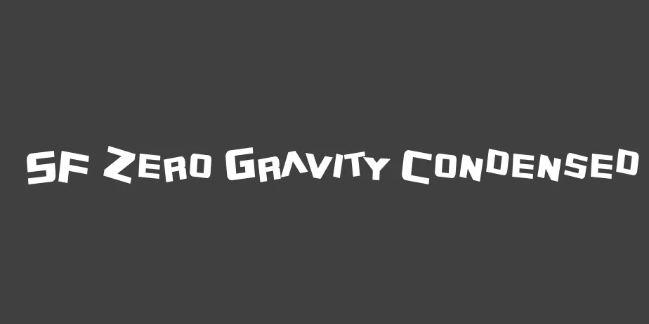 Fonte SF Zero Gravity Condensed