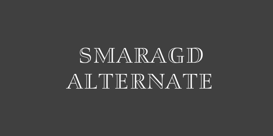 Fonte Smaragd Alternate