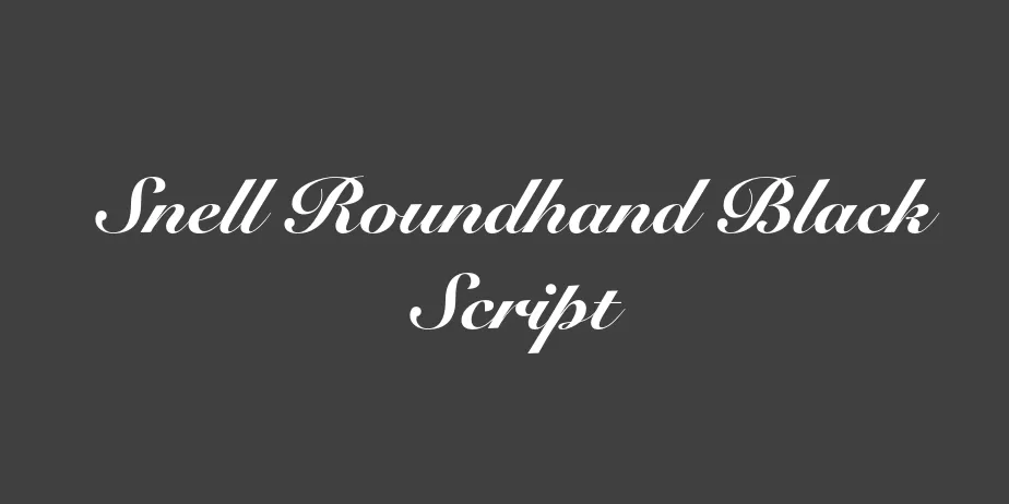 Fonte Snell Roundhand Black Script