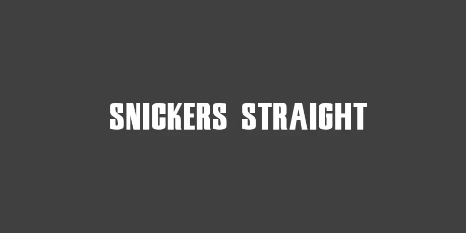 Fonte Snickers Straight