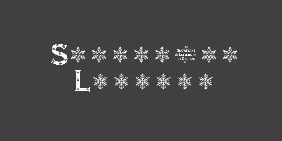 Fonte Snowflake Letters