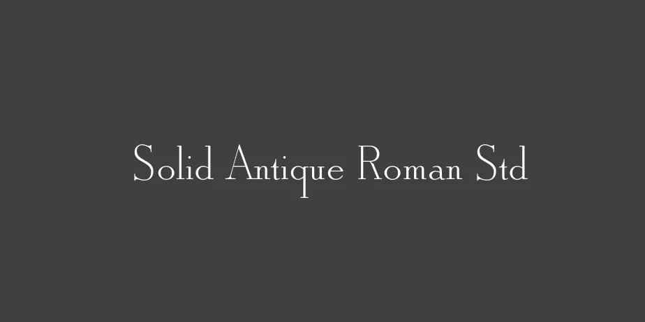 Fonte Solid Antique Roman Std