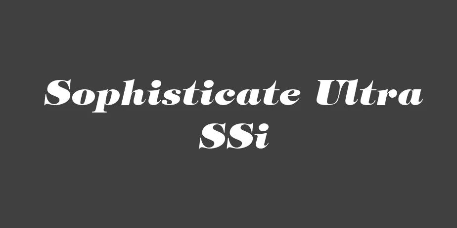 Fonte Sophisticate Ultra SSi