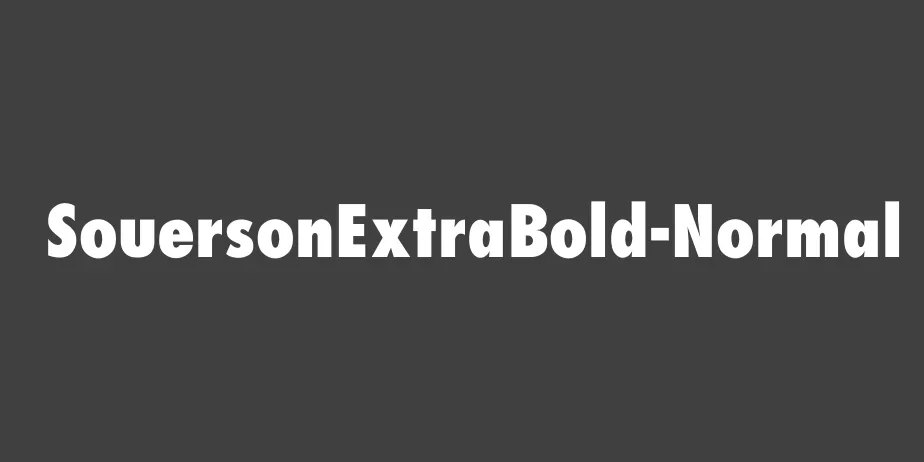 Fonte SouersonExtraBold-Normal