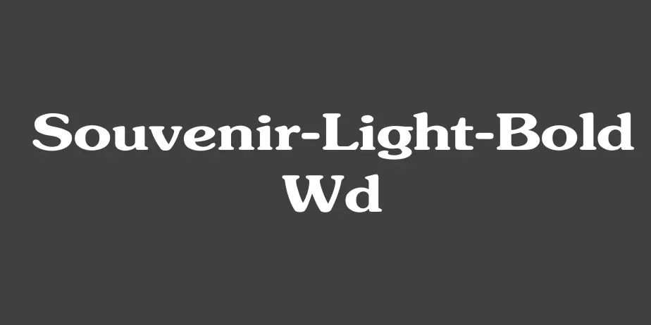 Fonte Souvenir-Light-Bold Wd