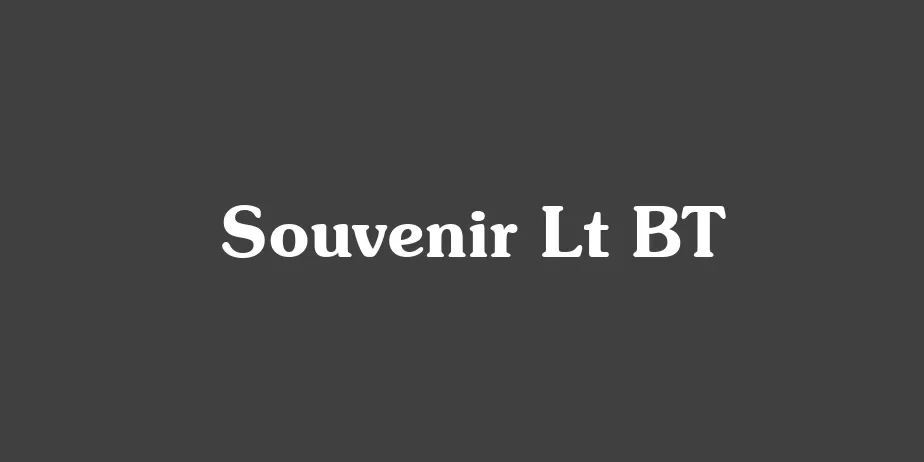 Fonte Souvenir Lt BT