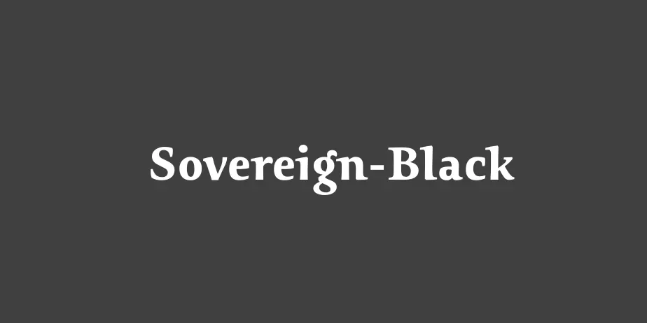 Fonte Sovereign-Black