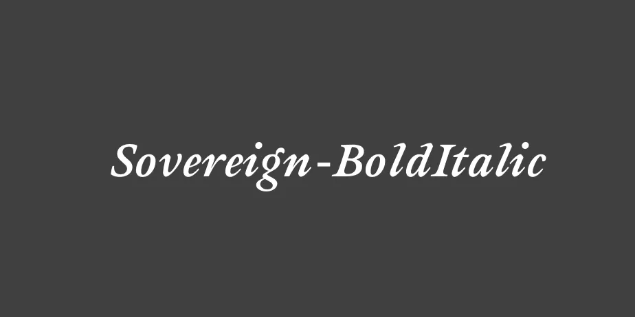 Fonte Sovereign-BoldItalic