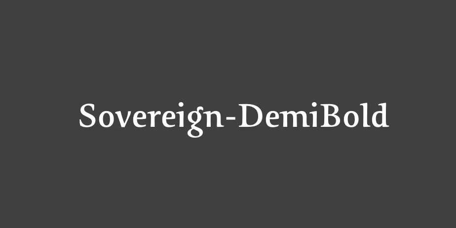 Fonte Sovereign-DemiBold