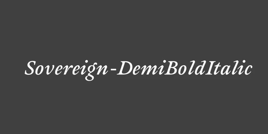 Fonte Sovereign-DemiBoldItalic