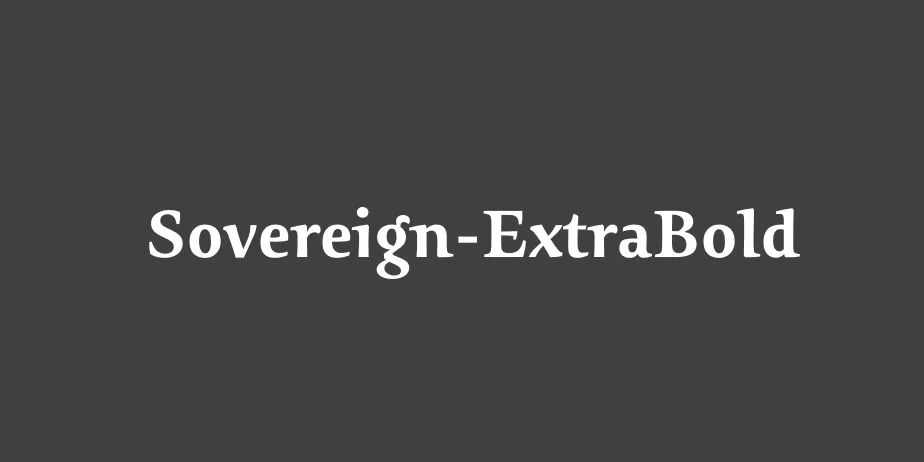 Fonte Sovereign-ExtraBold