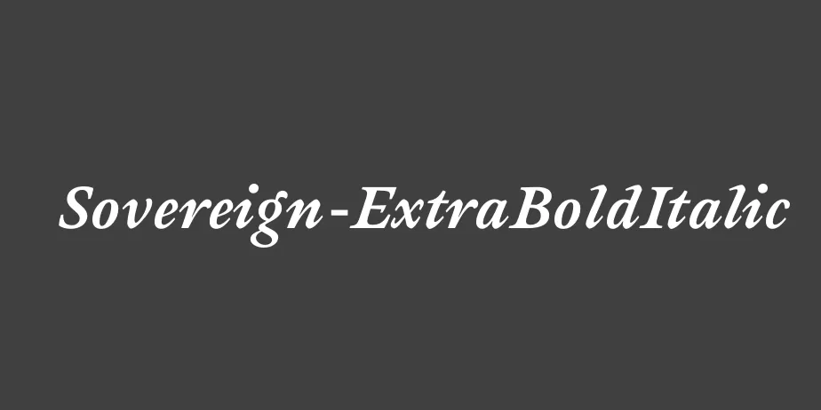 Fonte Sovereign-ExtraBoldItalic